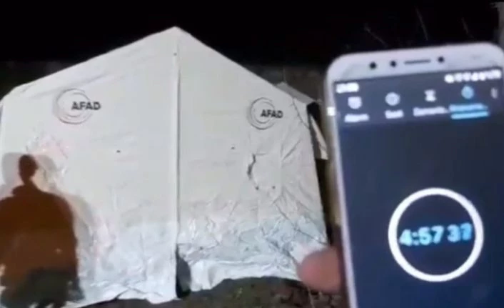 Komandolar eksi 10 derece 5 dakikanın altında çadır kuruyor