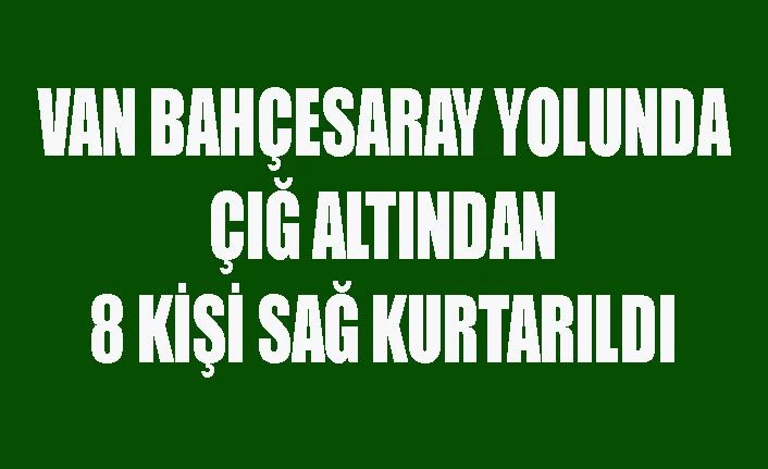 Van Bahçesaray yolundaki çığ faciasından 8 kişi sağ kurtuldu