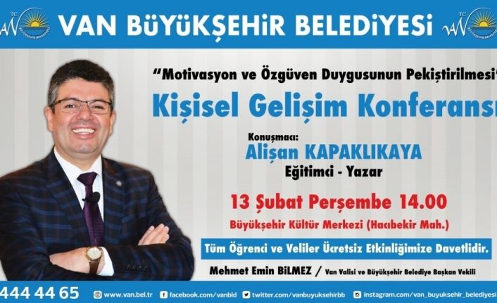 Van Büyükşehir Belediyesinden ‘kişisel gelişim’ konferansı