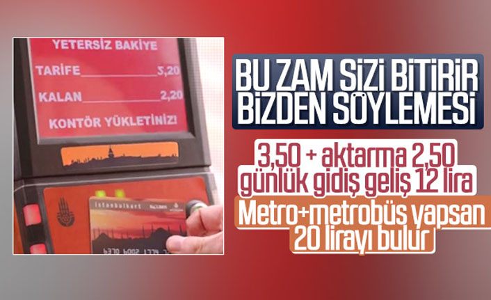 Zam sonrası metrobüste kaç durak ne kadar