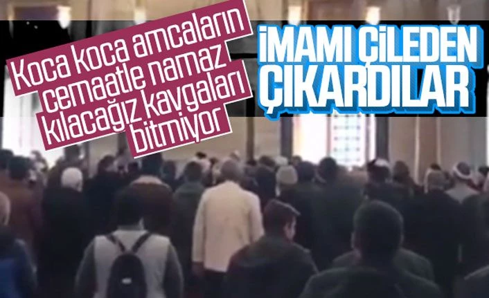 Cemaat Namazı için Camii'de imam ve cemaat tartıştı