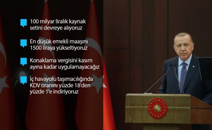 Cumhurbaşkanı Erdoğan Ekonomik İstikrar Kalkanı paketini açıkladı