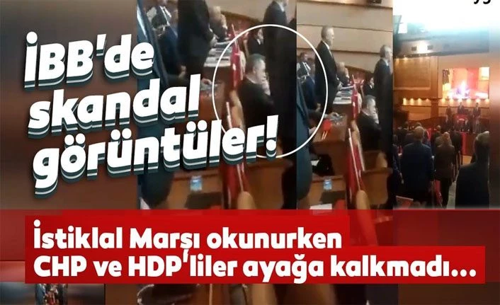 İBB'de CHP'li üyeler İstiklal Marşı'na eşlik etmedi
