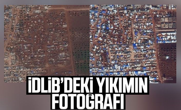 İdlib'deki yıkımın uydu görüntüleri