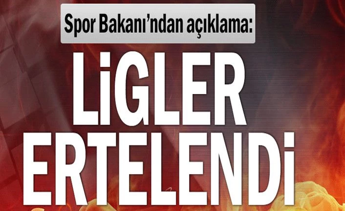 Mehmet Muharrem Kasapoğlu, 'koronavirüs nedeniyle Türkiye'de Ligler ertelendi'