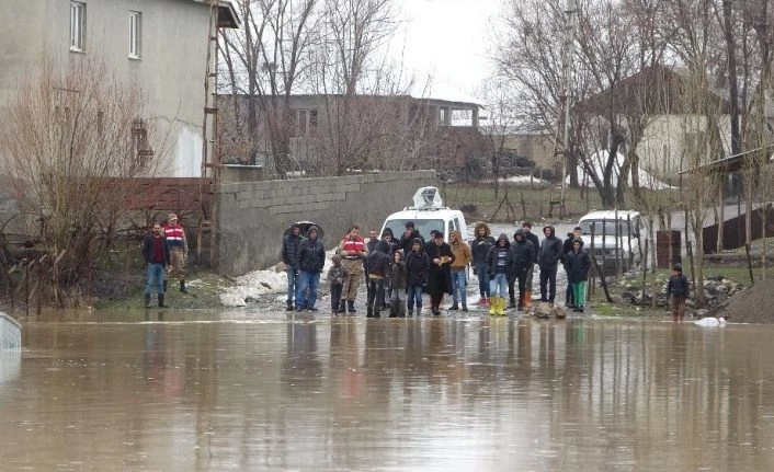 Muş’ta bir köy sel suları altında kaldı
