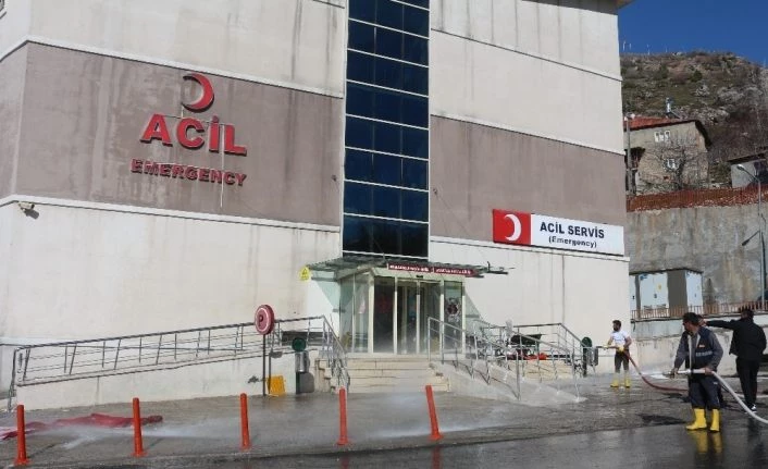 TOMA ve itfaiye aracıyla dezenfekte çalışması