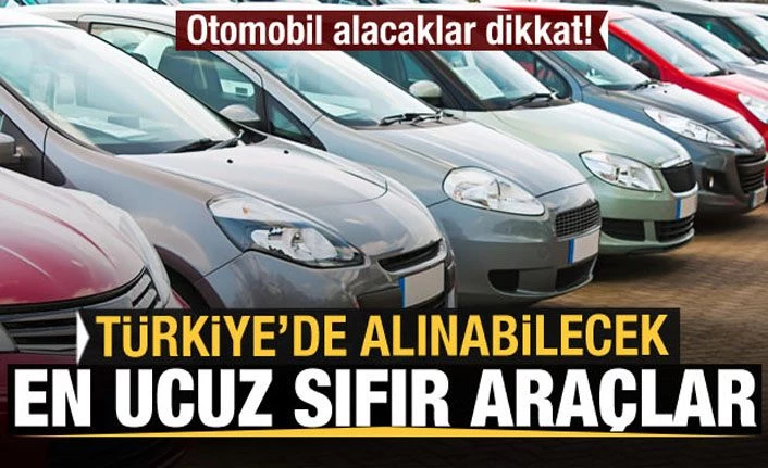 Türkiye'de 2020 yılında satılan en ucuz sıfır otomobiller