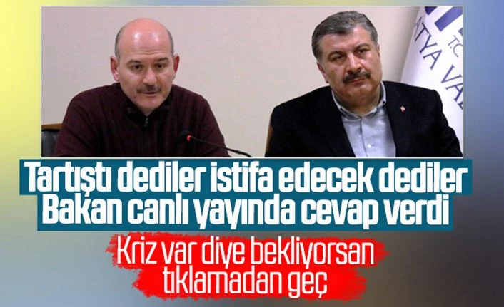 Bakan Koca'ya, Soylu ile tartıştı iddiası soruldu