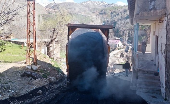 Bitlis Belediyesinden yol asfaltlama çalışması