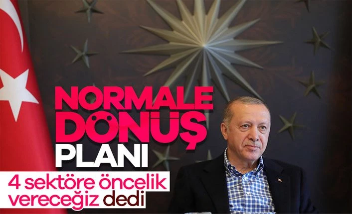 Cumhurbaşkanı Erdoğan: Normale dönüş planında 4 sektöre öncelik verilecek