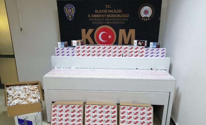 Elazığ’da 225 karton kaçak sigara ve bandroller ele geçirildi