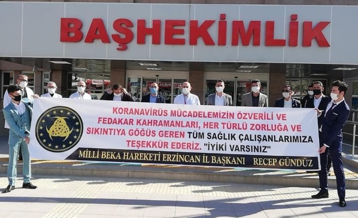 Milli Beka Hareketi Erzincan teşkilatından sağlık çalışanlarına destek