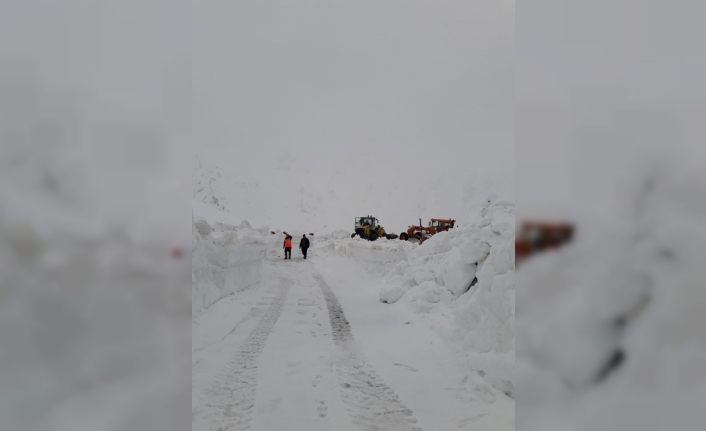 Nisan ayında 3 bin rakımlı Van Bahçesaray Karapet Geçidi’nde karla mücadele