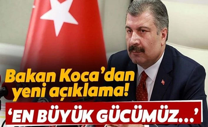 Sağlık Bakanı Koca'dan yeni açıklama: Çalışanlarımızı korumak noktasında da gayret içinde olmanız son derece önemli