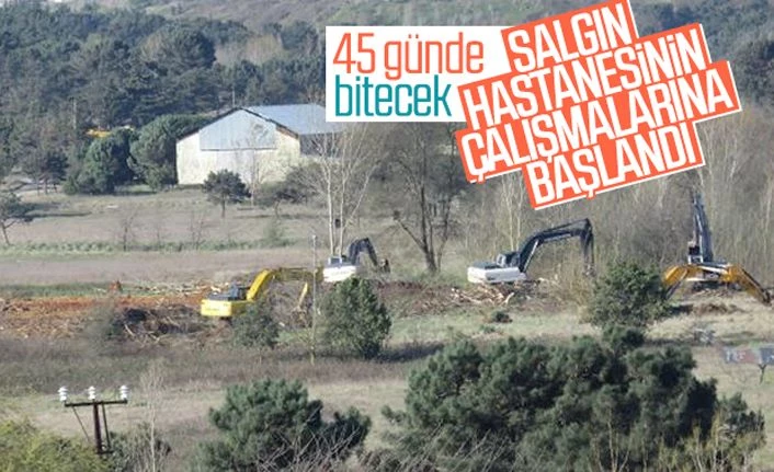 Salgın hastanesinin yapımına başlandı
