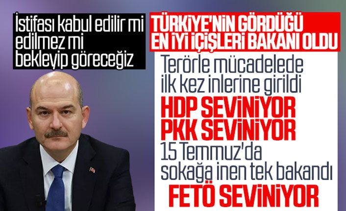 Soylu'nun istifa kararı teröristleri sevindirdi