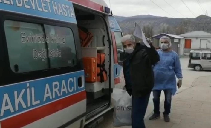 Tunceli’de korona tedavisi gören dede ve torunu taburcu edildi