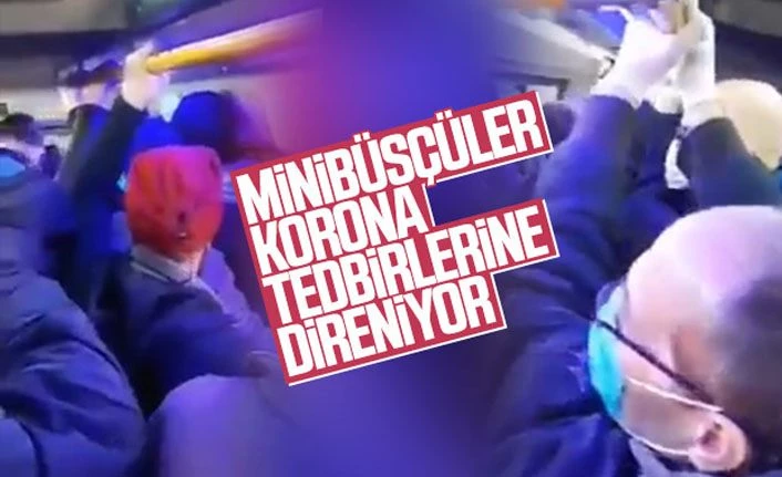 Van'da Bazı minibüsçüler sosyal mesafe kuralını hiçe sayıyor
