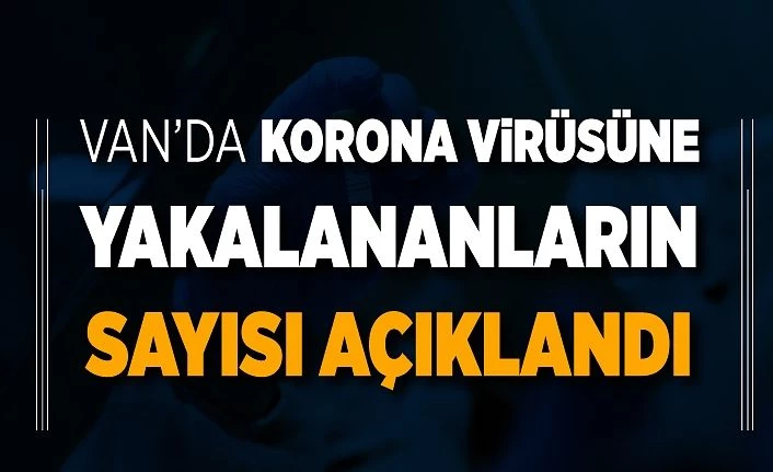Van’da korona virüsüne yakalananların sayısı açıklandı