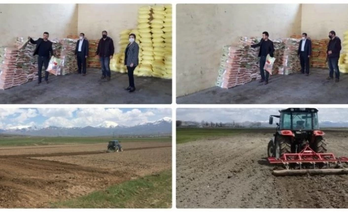 Van’da çiftçilere yonca tohumu dağıtıldı