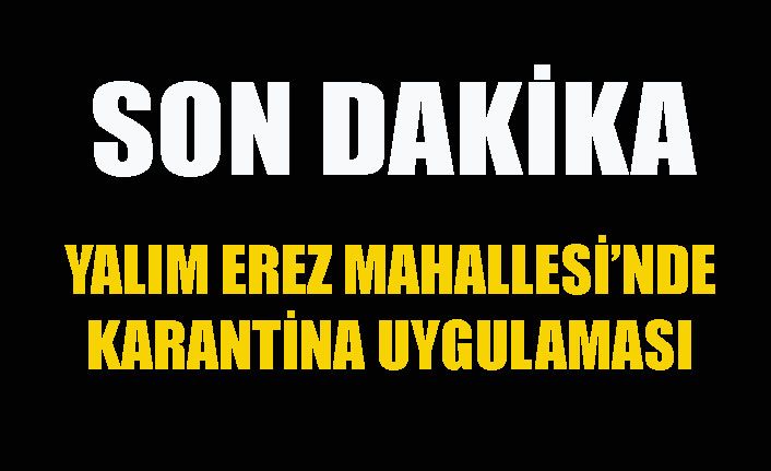 Van’da Yalım Erez Mahallesi’nde bir sokakta karantina