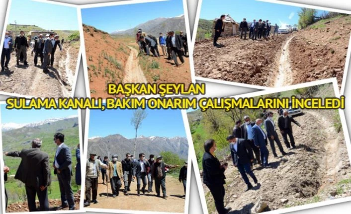 Başkan Şeylan, Sulama Kanalı, Bakım Onarım Çalışmalarını İnceledi
