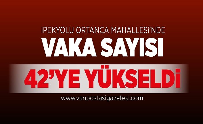 Van İpekyolu Ortanca Mahallesi’nde vaka sayısı 42’ye yükseldi