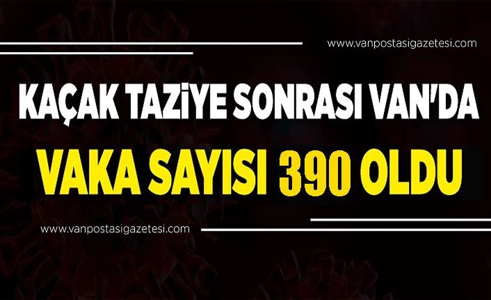 Kaçak taziye sonrası Van'daki vaka sayısı 390’a çıktı