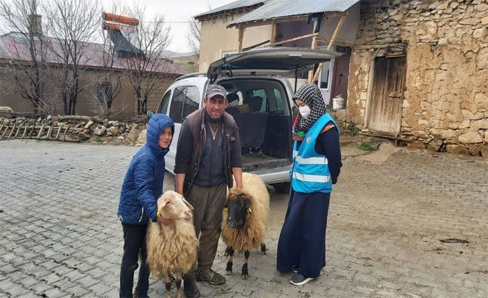 Van'da Kur‘an Kursu Öğreticileri kendi imkanları ile kestikleri kurban etini ihtiyaç sahibi ailelere dağıttı