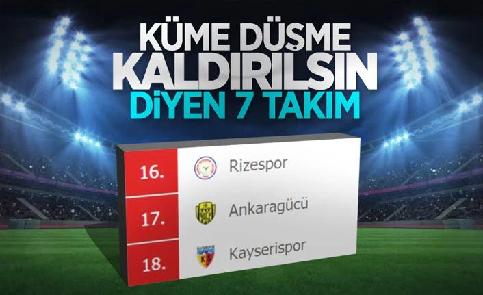 Süper Lig'de küme düşmenin kalkmasını isteyen takımlar