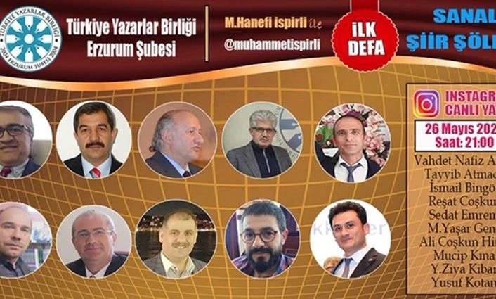 TYB Erzurum Şubesi ’Sanal Şiir Şöleni’ ile bir ilke imza atıyor