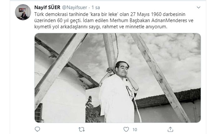 Van TB Başkanı Süer’de 27 Mayıs 1960 darbesi için kınama mesajı