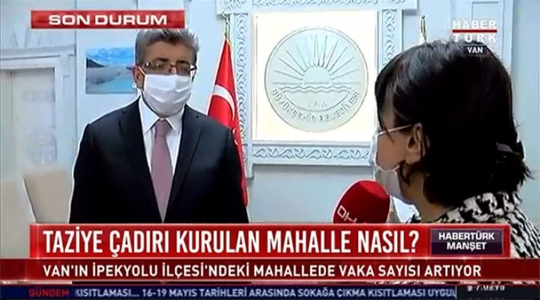 Van Valisi Bilmez Habertürk canlı yayınında korona virüs çalışmalarını anlattı