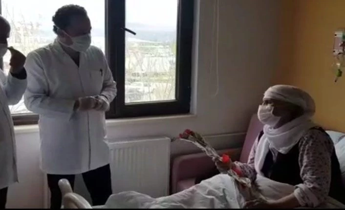 Van’da korona vüris tedavisi alan anneye moral