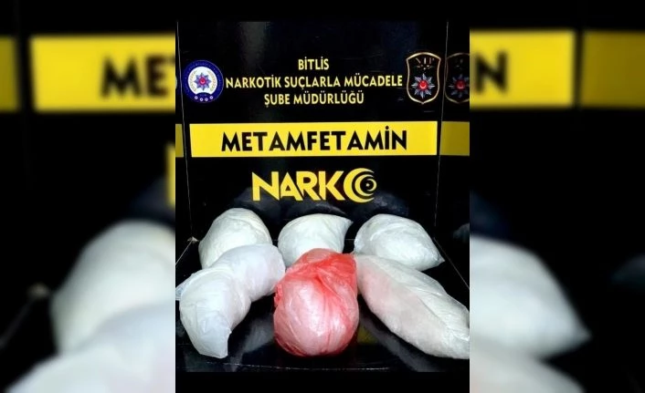 Bitlis’te 3 kilo 34 gram metamfetamin ele geçirildi