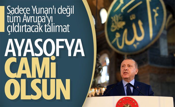 Cumhurbaşkanı Erdoğan'dan Ayasofya için cami kararı