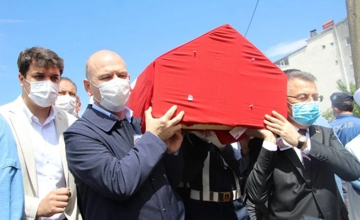 Deprem şehidi, güvenlik korucusu son yolculuğuna uğurlandı