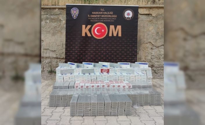 Hakkari’de 7 bin paket kaçak sigara ele geçirildi