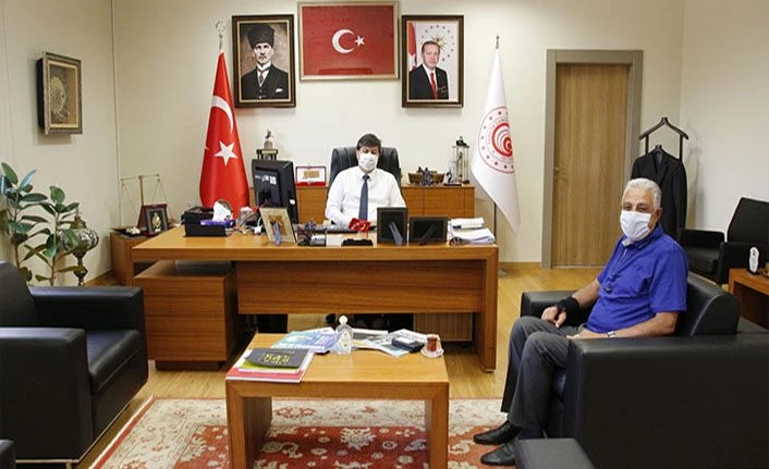 Van Hızır Esnaf Sanatkarlar Kredi Kefalet Kooperatifi Başkanı Alpaslan, Genel Müdür Erkan’ı ziyaret etti