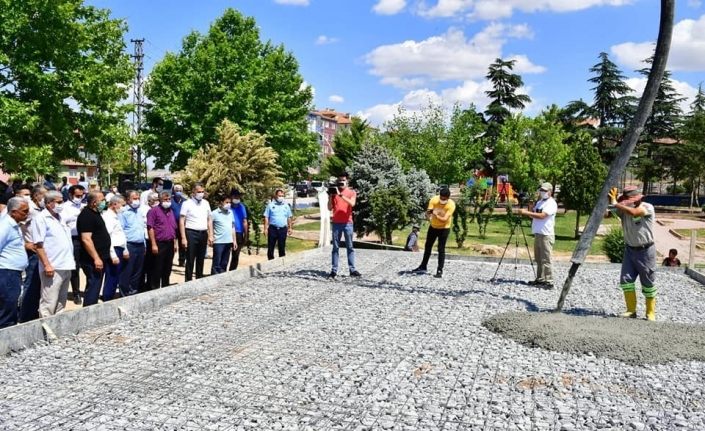 Yeşiltepe sosyal tesisleri ve halı saha projesinde temel atıldı