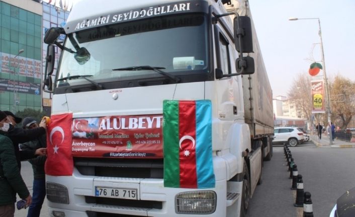 Kardeş ülke Azerbaycan’a yardım tırı yola çıktı