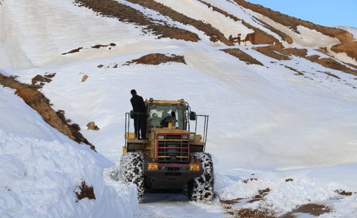 20 günlük kar esaretinin ardından köy yolu ulaşıma açıldı