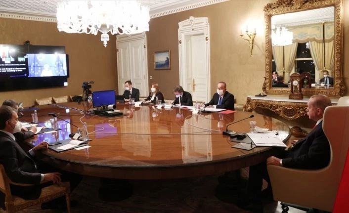 Cumhurbaşkanı Erdoğan, AB Komisyonu Başkanı Ursula von der Leyen ile video konferansla görüştü