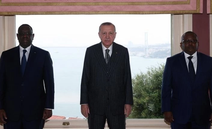Cumhurbaşkanı Erdoğan, Gine Bissau Cumhurbaşkanı Embalo ve Senegal Cumhurbaşkanı Sall ile görüştü
