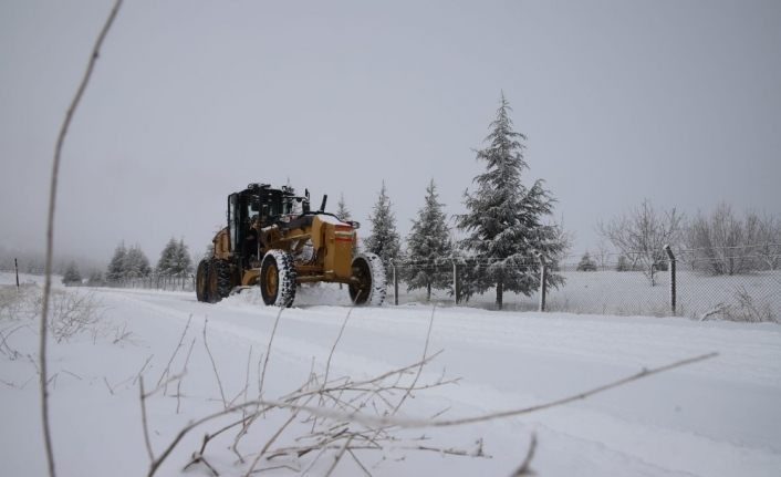 Elazığ’ın ilçelerinde kar etkili oldu, 20 köy yolu kapandı