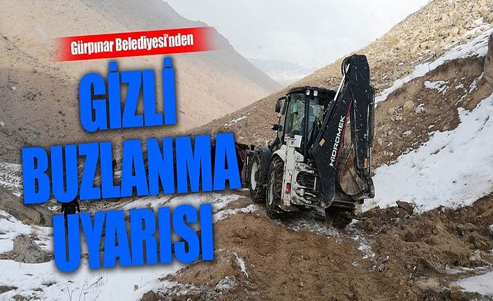 Gürpınar Belediyesi’nden gizli buzlanma uyarısı