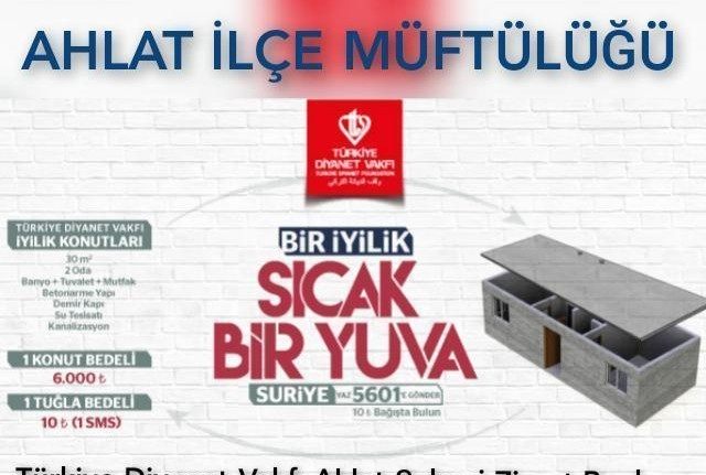 Ahlat Müftülüğünden Suriyeli mülteciler için sıcak yuva