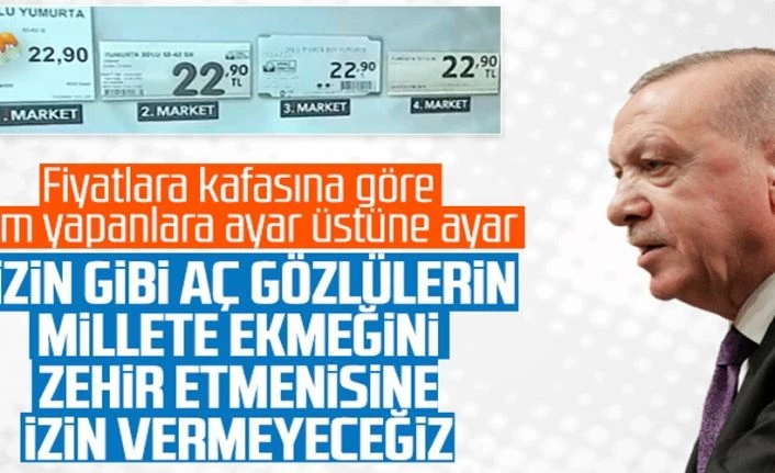 Cumhurbaşkanı Erdoğan'dan gıda fiyatlarındaki artışa yönelik açıklama