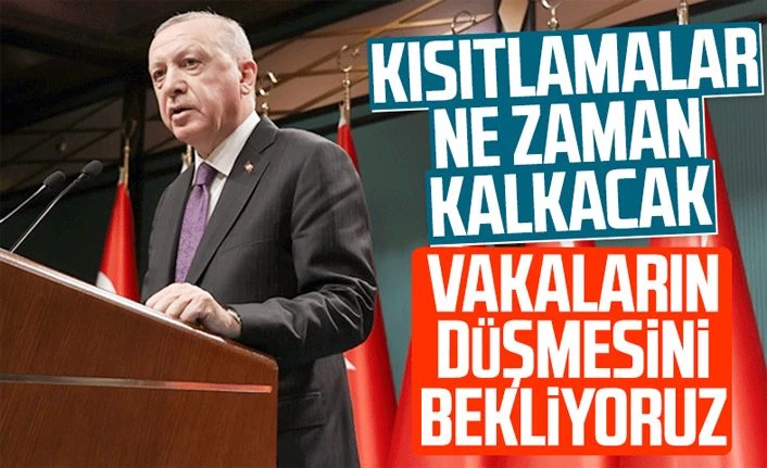 Erdoğan'dan esnaflara: Vaka sayısının düşüşüne göre hazırlık yapıyoruz